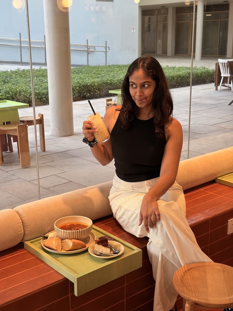 Shavinka with a coffee